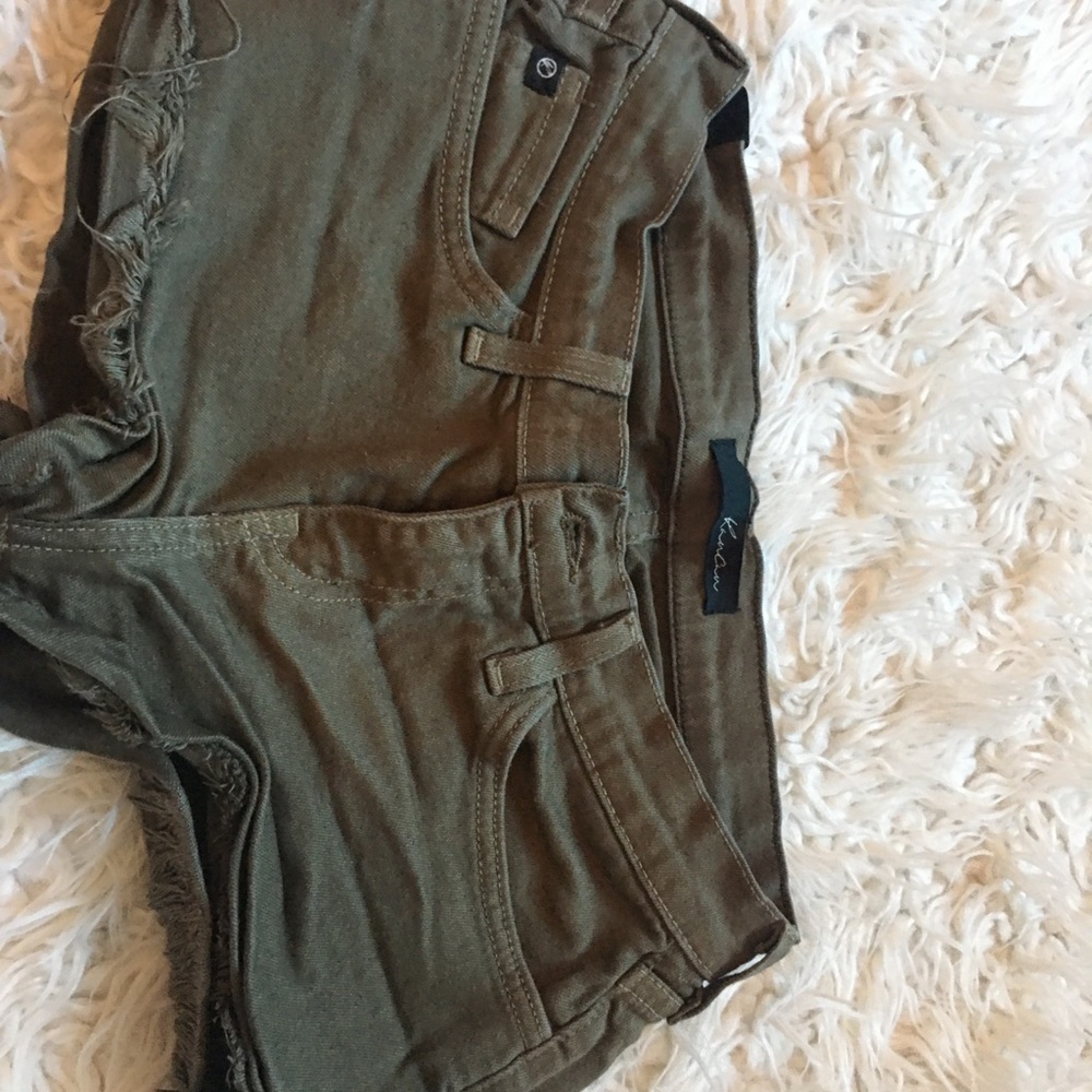 Olive green shorts